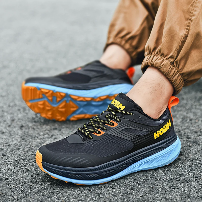 Mens Running Shoes High-quality Outdoor Sports Casual Walking Shoes Fashion Ventilate Lace-up Mesh Marathon Sneakers for Men