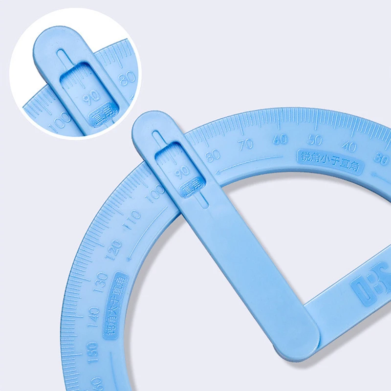 360-degree Activity Angle Protractor Drawing Tool School Office Right Angle Sharp Angle Painting Angle Stationery