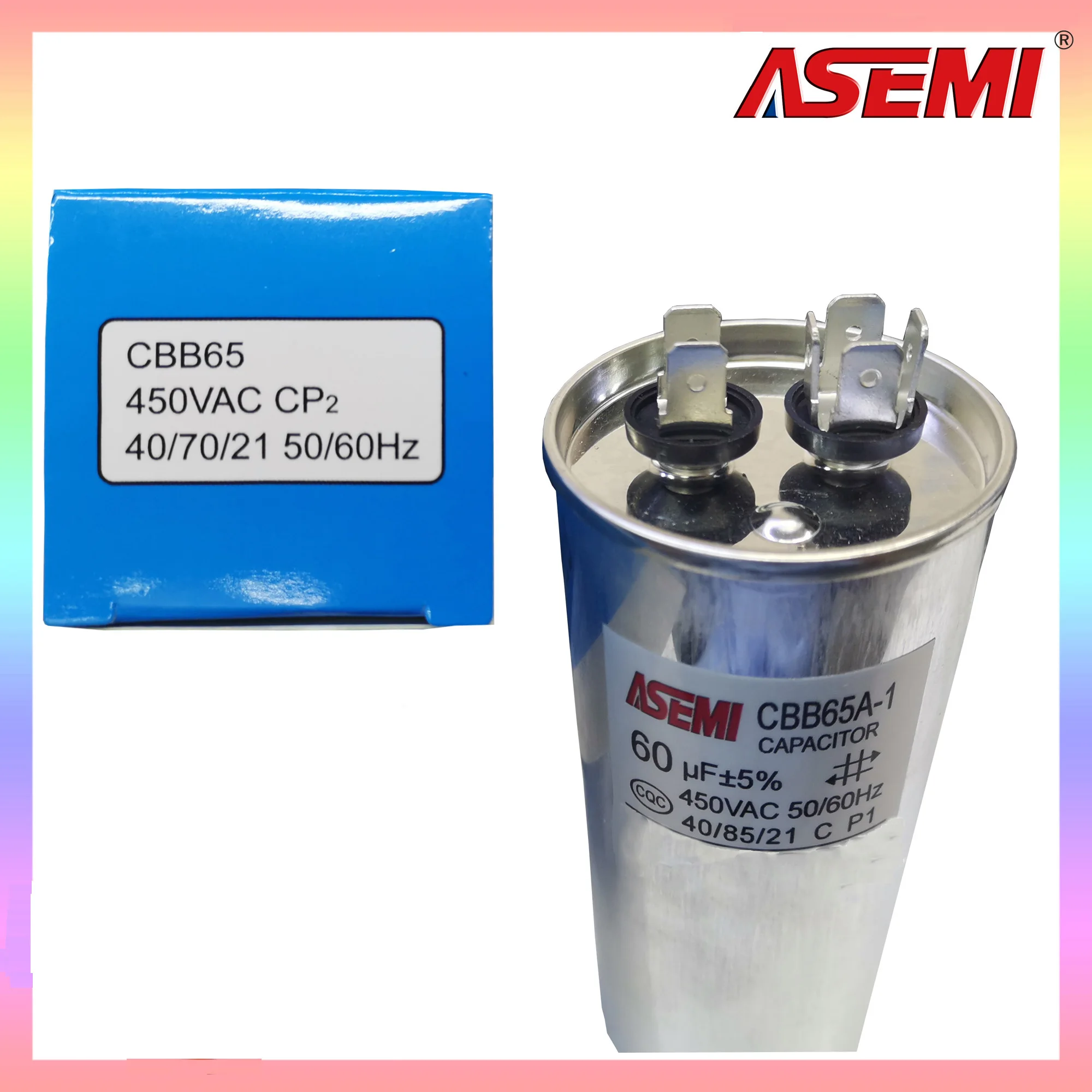 CBB65 450V AC Motor Capacitor Air Conditioner Compressor Start Capacitor 5uF 6uF 20uF 25uF 30uF 35uF 40uF 45uF 50uF 60uF 70uF