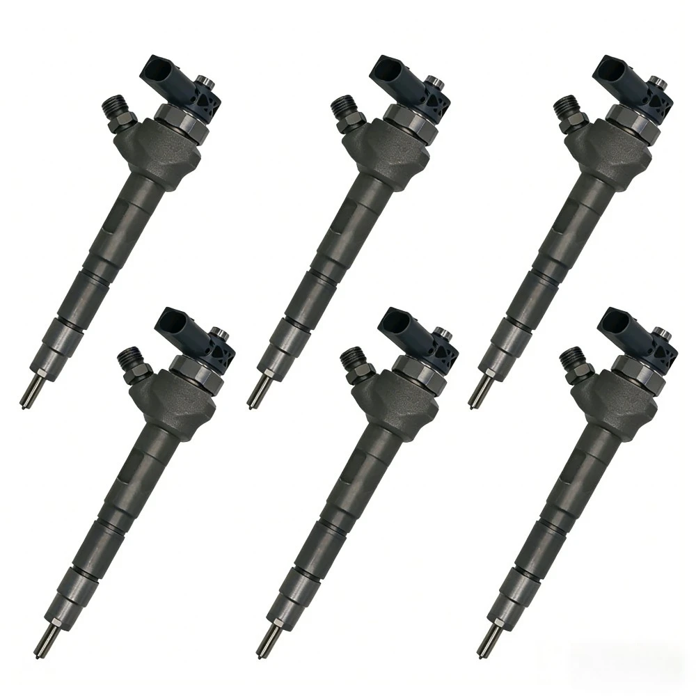 6-teiliger Diesel-Einspritzdüsen-Satz 0445110369 03L130277J für VW Amarok Caddy Golf Audi A4 A5 A6 Q5 2.0 TDI Motor 2010-2016 Ersatz