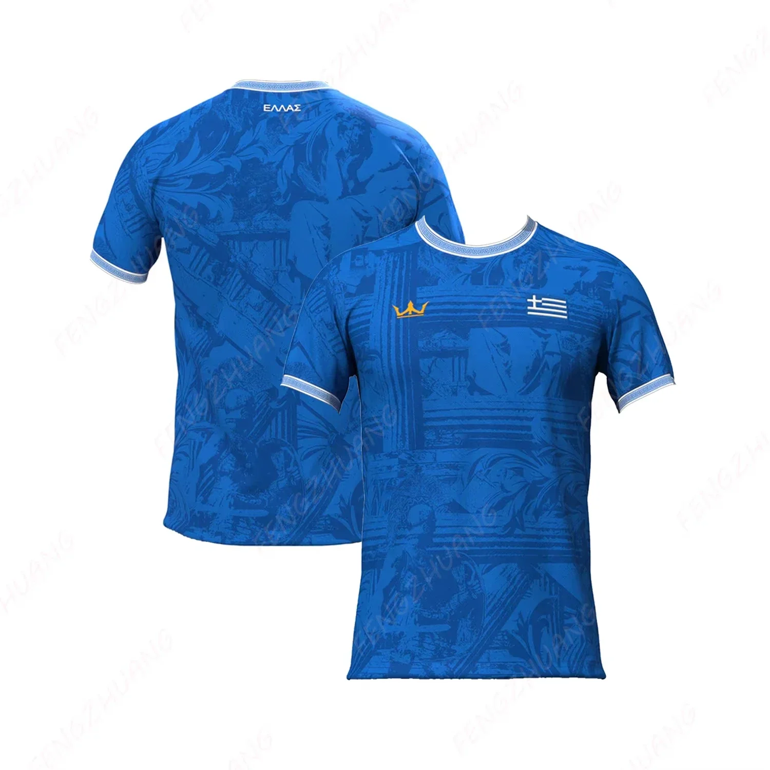 

25 Greek football shirts, neutral T-shirts, casual style, comfortable and fashionable streetwear, classic printed clothing