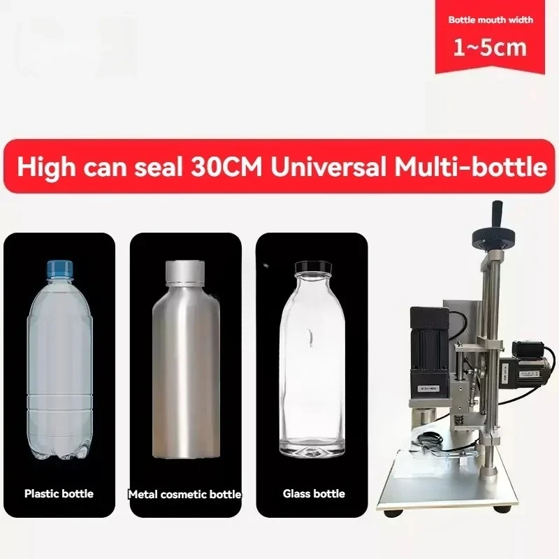 220V Semi Automatic Capping Machine Electric Desktop Can Jar Glass Sauce Honey Bottle Twist Off Equipment