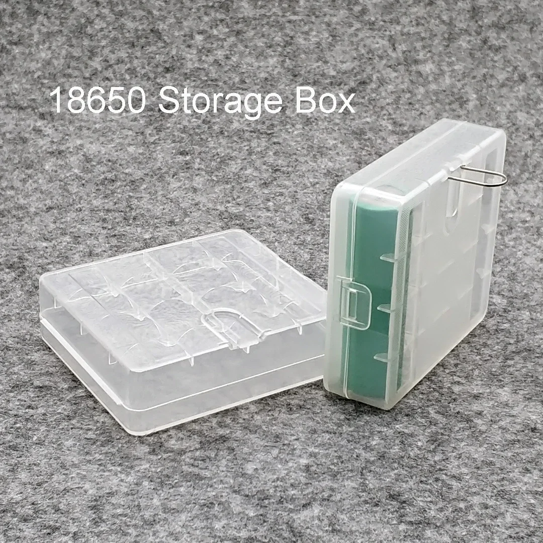 4 Slots 18650 Rechargeable Battery Storage Box Plastic Box 4 Section Equipment Thicken