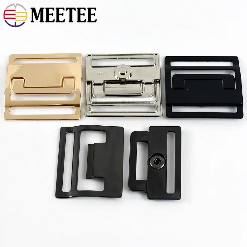 1/2/3/5Pcs Meetee 30/50mm Metal Snap Belt Buckles Windbreaker Down Jacket Combined Button Coat Dress Sewing Clasp Accessories