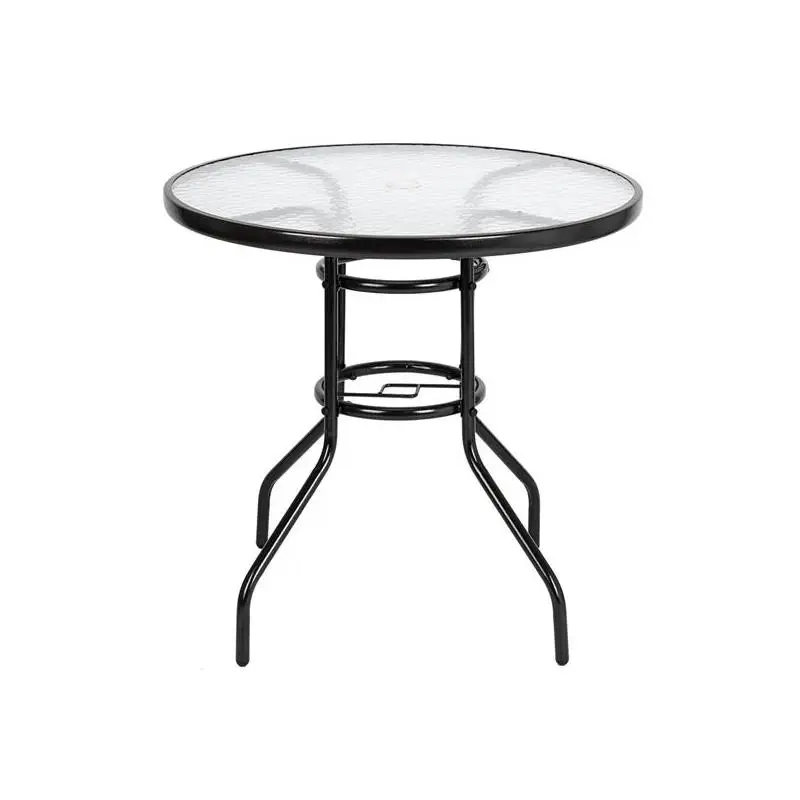 

Круглый обеденный стол на открытом воздухе с закаленным стеклом для использования в саду и дворе