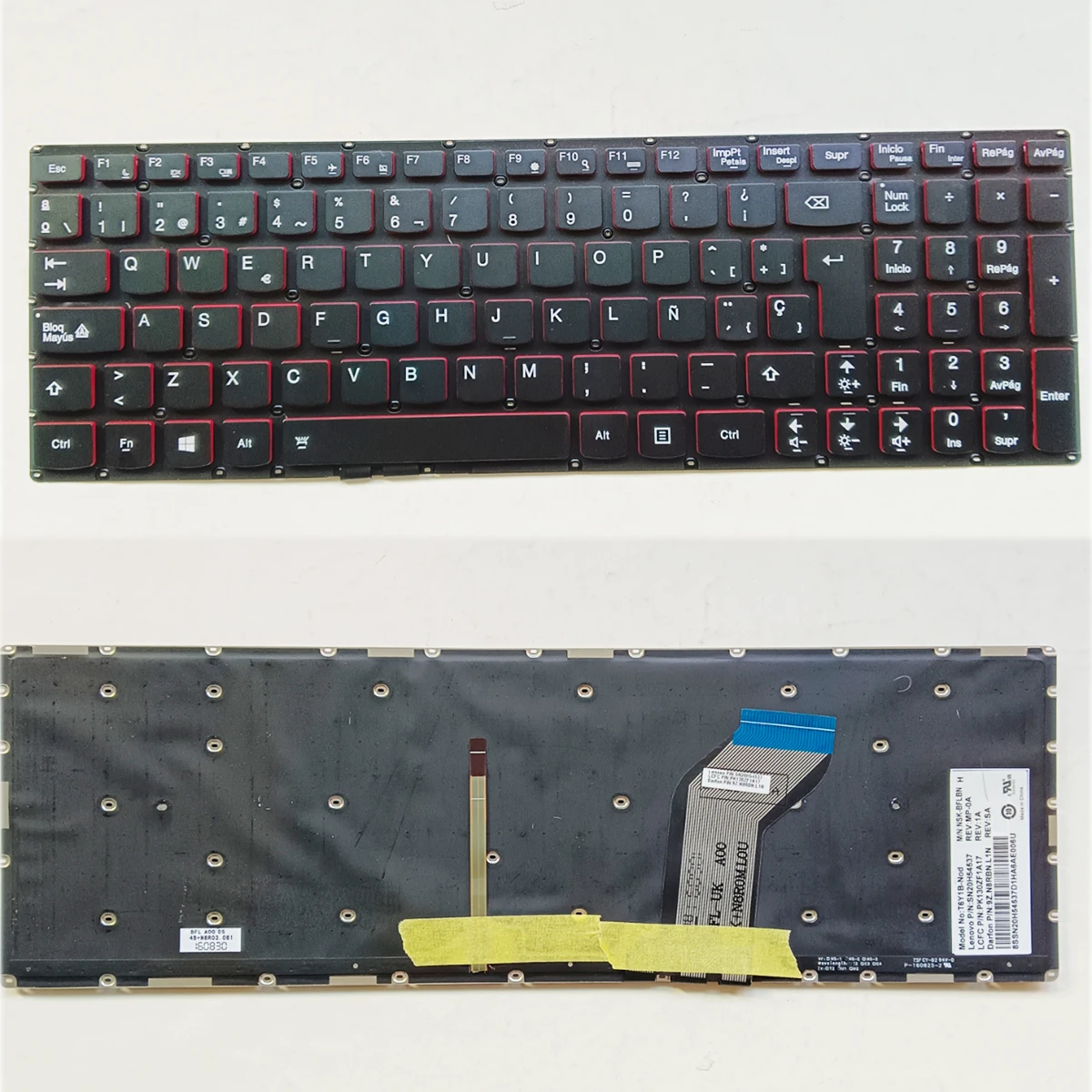 Nowa podświetlana hiszpańska klawiatura dla Lenovo Ideapad Y700 Y700-15 Y700-15ISK Y700-15ACZ Y700-17ISK Y700-15ISE Y700-34ISH SP