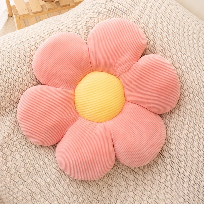 Flower Seat Cushion Contrast Color Soft Chair Pad Car Office Home Decor for Indoor Outdoor