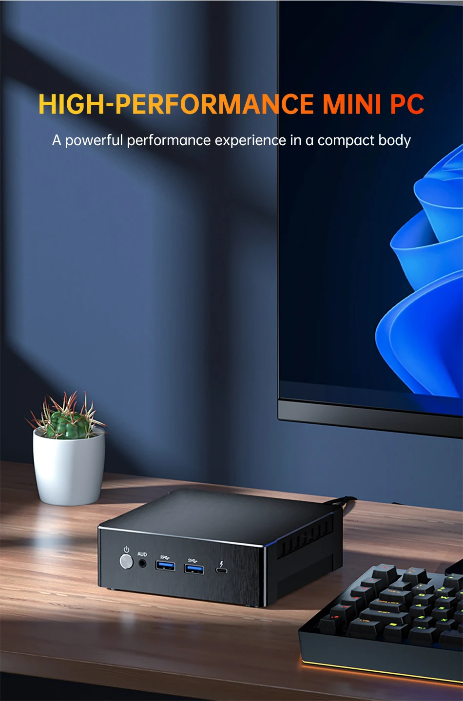 MSECORE MQ50 Mini PC AMD Ryzen 9 7940HS Radeon 780M DDR5 NVMe SSD WiFi6E BT5.3 Dual 2.5G LAN Triple 4K HDMI AI Gaming Office