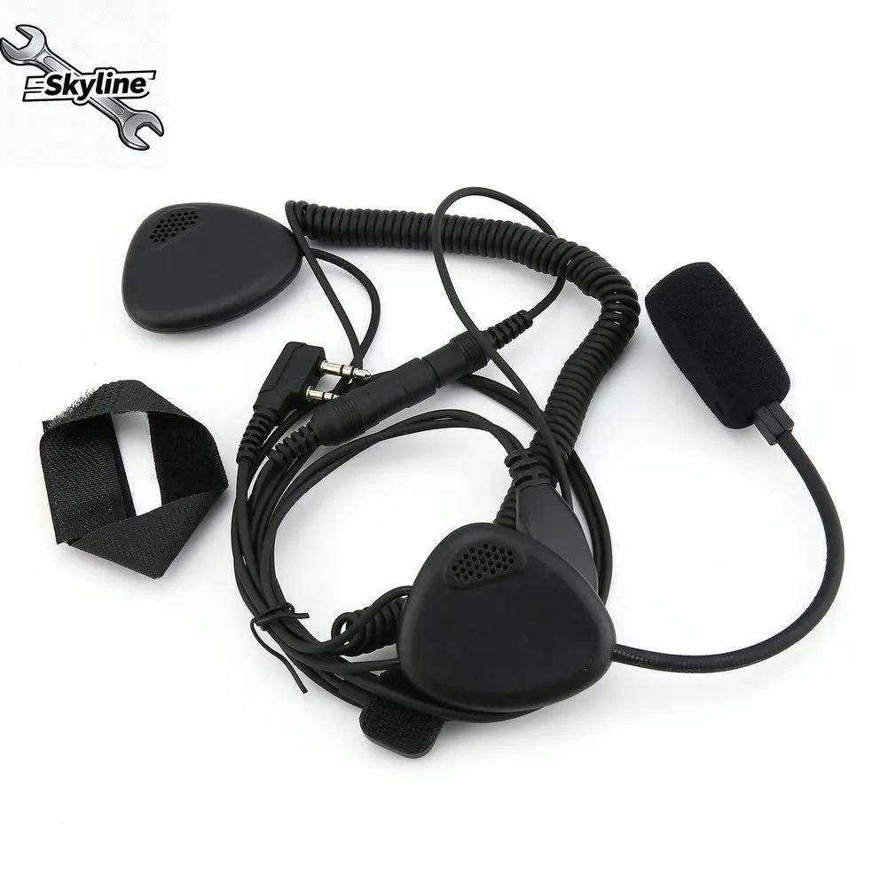 Upgrade Headset Finger PTT Motorcycle Helmet Headset MIC for  UV-5R RETEVIS H777  Walkie Talkie C2242A