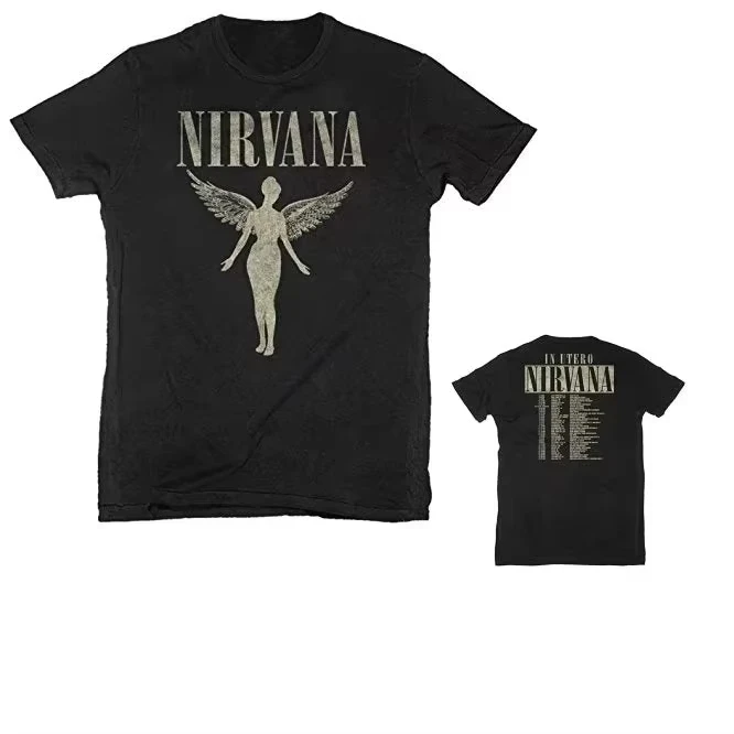 Nirvana in Utero Album Men's T-shirt Licensed High-end Luxury Is for Both Men and Women Top Y2k Ins 2026 Summer Casual T-shirt