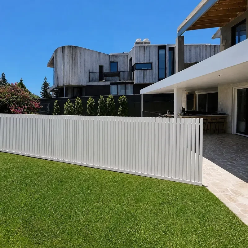AS Standard Coastal Aluminum Blade Pool Fence Panels Powder Coated Privacy Louvre Slat Fencing for Villa