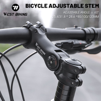 WEST BIKING Adjustable Bicycle Handlebar Stem Variable 60 Degree Angle Riser MTB Road Bike Front Fork Stem Adapter 25.4/31.8MM