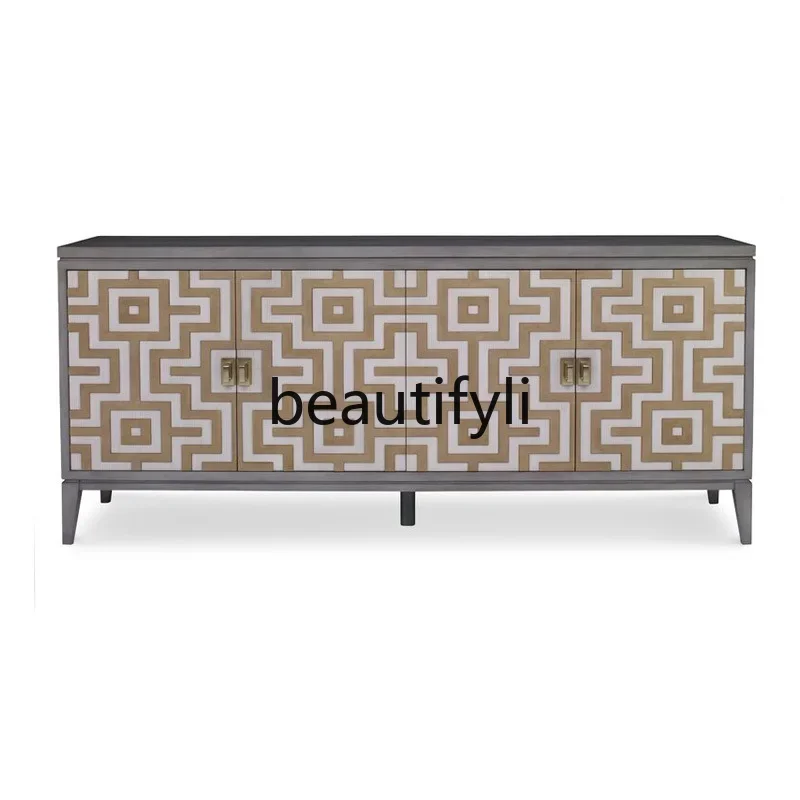 

ls 42High-end custom furniture, entrance cabinet, modern American dining side cabinet, light luxury living room decoration cabi