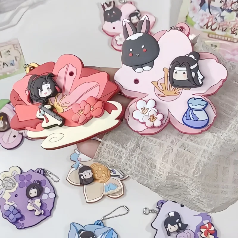 

New Mo Dao Zu Shi Q Version Blind Box Mystery Flower Language and Sweet Shadow Series Anime Keychain Wei Wuxian Lan Wangji