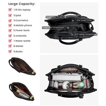 二合一女款午餐手提包,單肩筆電包,大容量附保溫隔層,戶外多功能野餐包 8 最佳銷售 便當袋 - №7