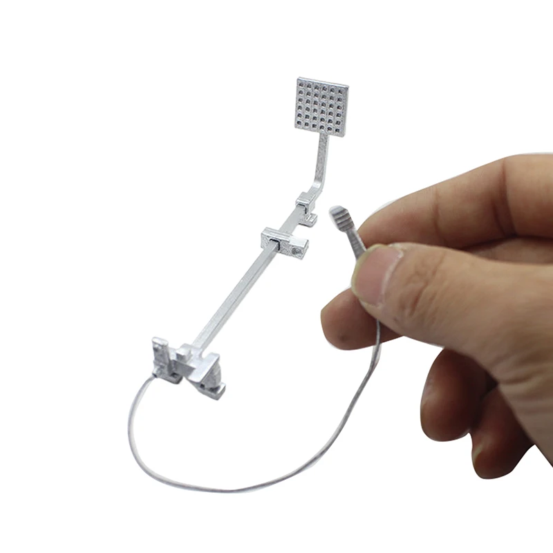 Doccia in Miniatura 1:12 per Casa delle Bambole, Simulazione di Soffione Doccia, Mini Rubinetto da Bagno, Accessori Giocattolo per Bambini