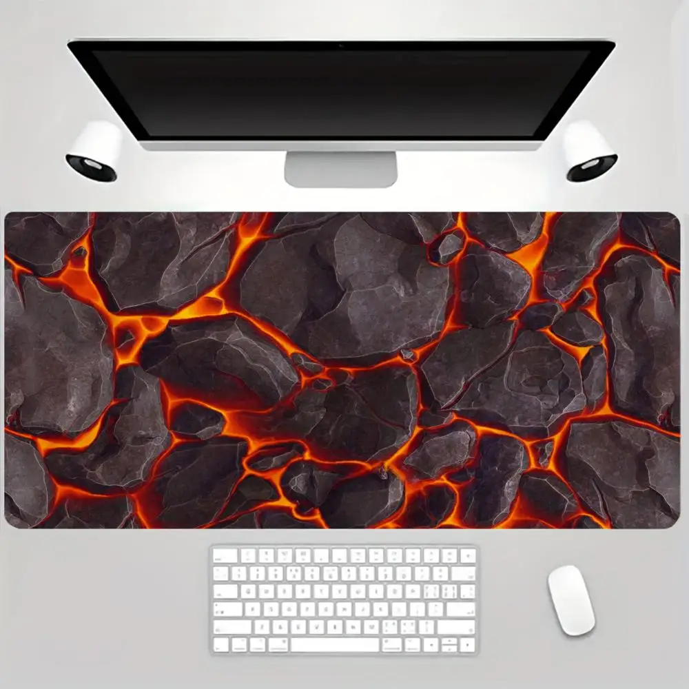 Grande mouse pad para jogos, design subterrâneo de crack de pasta, almofada de mesa antiderrapante de borracha, bordas costuradas, perfeito para escritório e jogadores
