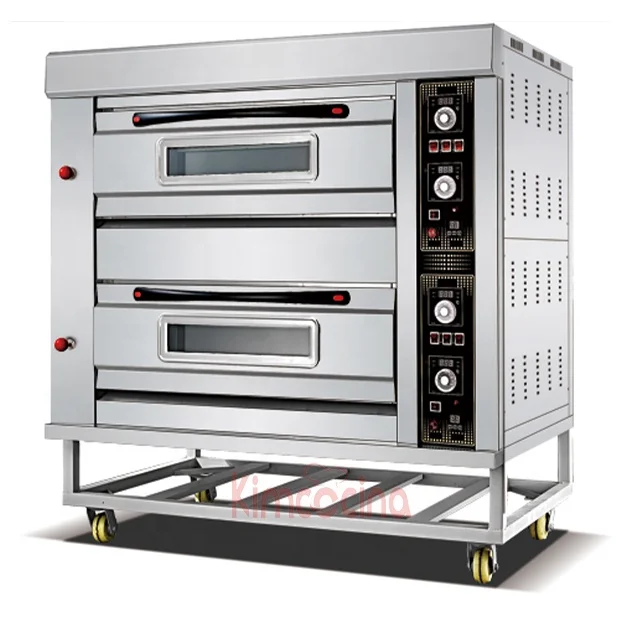 

YYHC Gas Oven Commercial Two-Layer Four-Disk Large Capacity Large Bread Pizza Cake Industrial Cake Bread Baking Oven Bakery Oven