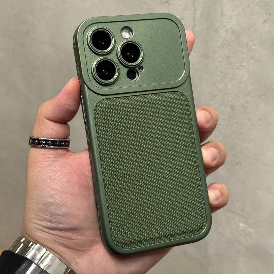 Etui Magnetyczne z Dużymi Okienkami na Telefon iPhone 17 13 14 15 16 Pro Max 16Pro 17Pro, Silikonowa Ochronna Obudowa z Obsługą Bezprzewodowego Ładowania Magsafe — zdjęcie produktu 3
