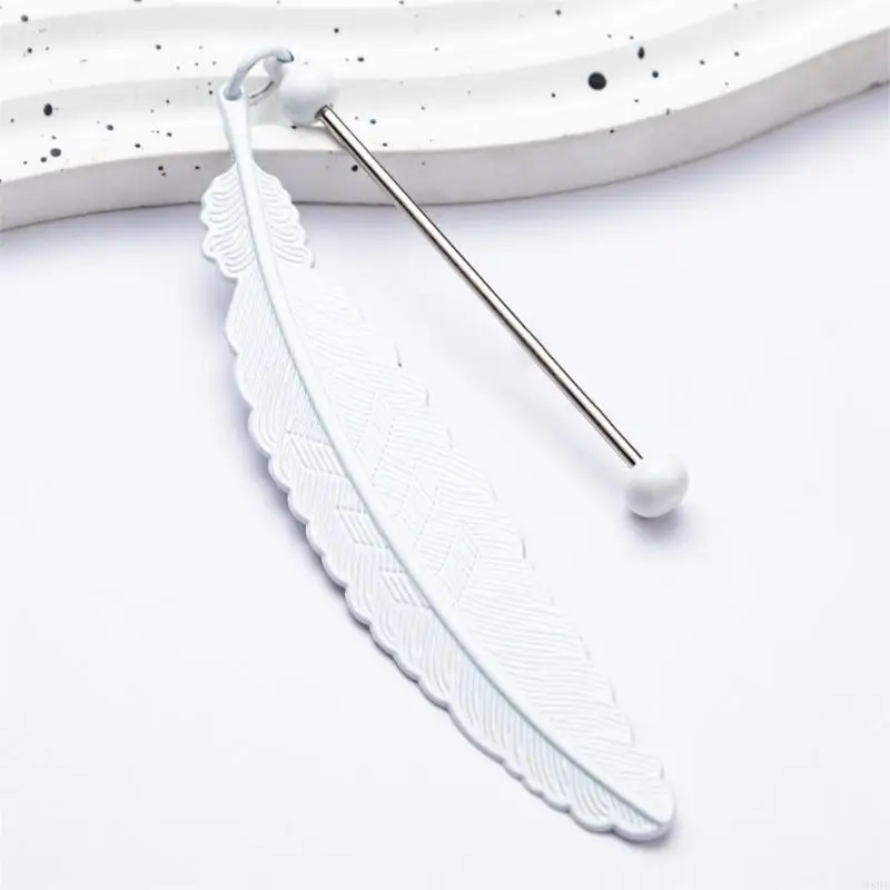 W89C Bookmarks Beadable Book Mark Metal Book Page Holder for Book Lover Gift