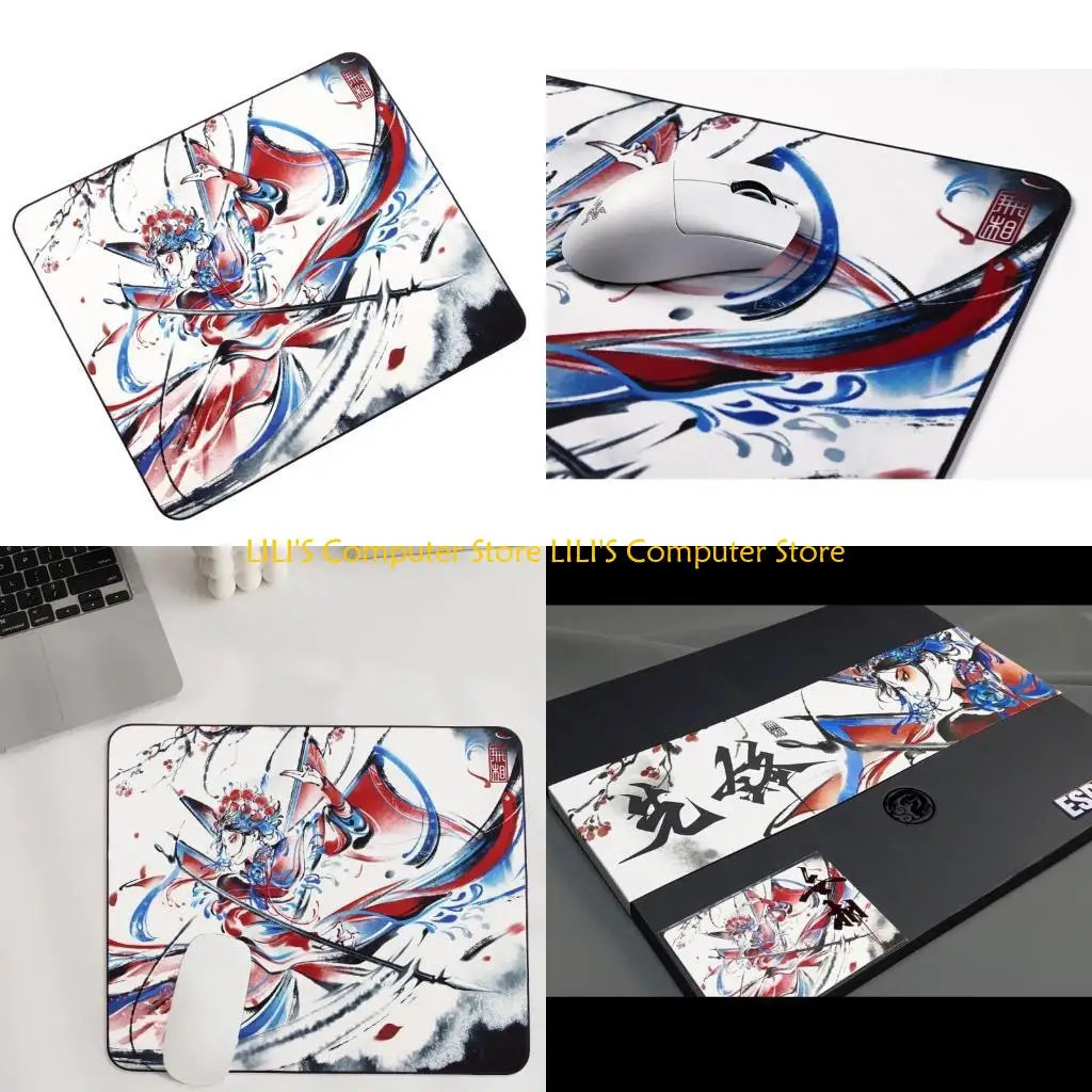 

A52B Коврик для мыши для киберспортивных игр Новаторская тема Противоскользящая основа Гладкий тканевый коврик для быстрых и