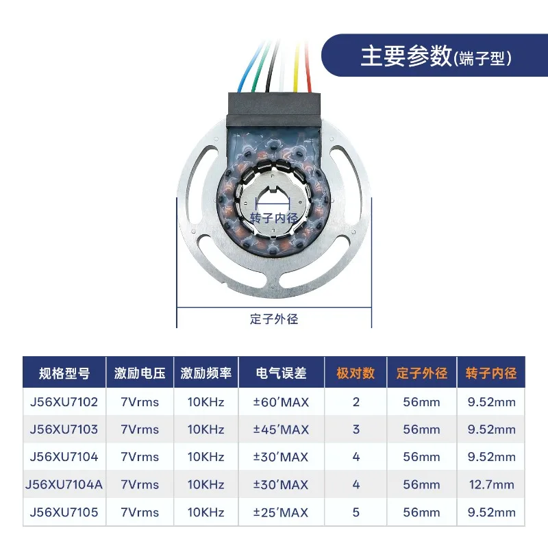 J56XU7104 motor special rotation, electric vehicle resolver factory direct sales can be customized