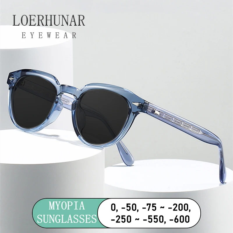 

LOERHUNAR новые высококачественные солнцезащитные очки TR90 с разъемом для близорукости для мужчин и женщин, индивидуальные оптические солнцезащитные очки для вождения и рыбалки