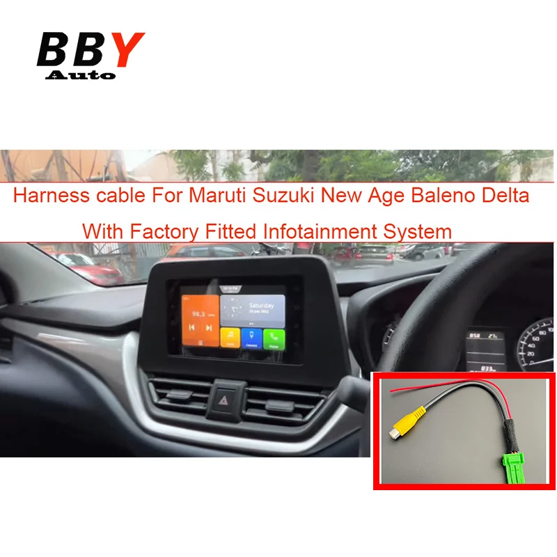 Car Camera Adapter Harness For Maruti Suzuki Age Baleno Delta 2022 2023 For Suzuki Brezza  2021 w/ orginal Radio RCA pluginto