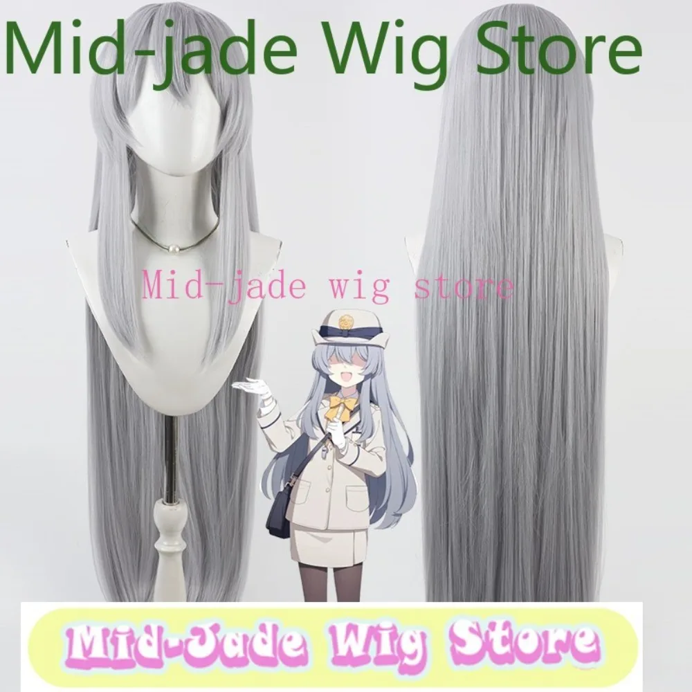 

Blue Archive Railway Twins Cosplay Wig Grayish Blue Long Hair Anime Games Halloween Carnival Party Synthetic Heat Resistant Hair