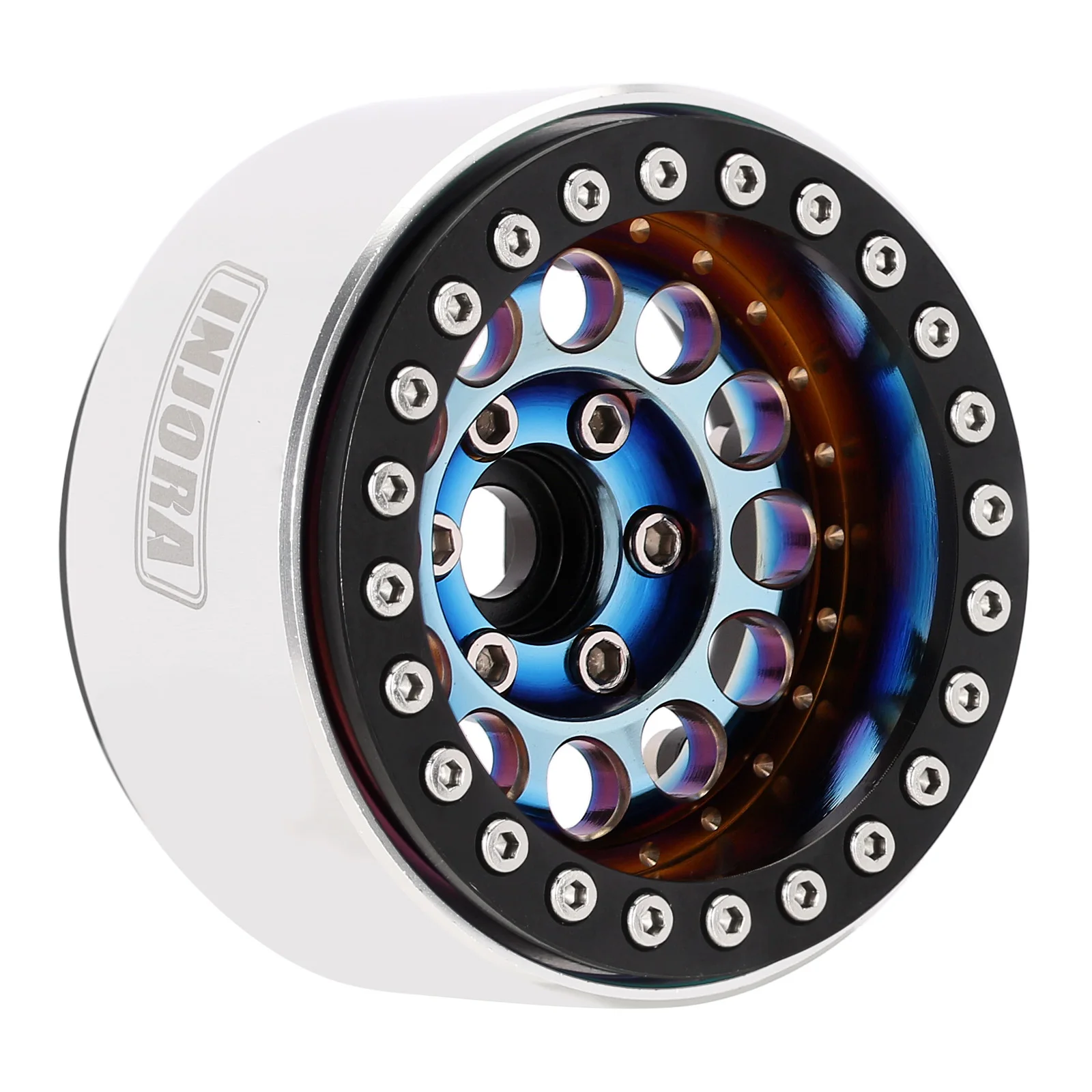INJORA 153g Super Heavy Brass & Aluminum Deep Dish 1.9" Beadlock Wheel Rim for 1/10 RC Crawler SCX10 TRX4 VS4-10 Gen8 (W1957)