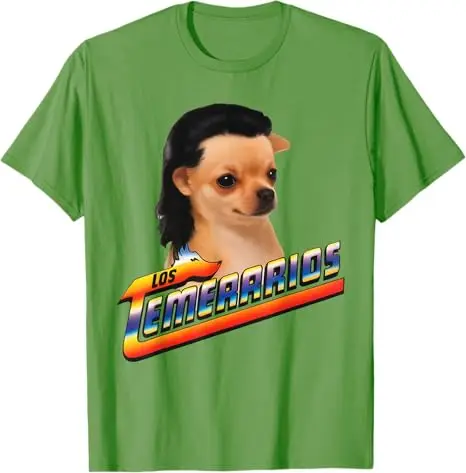 Los Temerarios Hund Lustiges Meme T-Shirt Süßes Y2k Hund Variation Brainrot Grafik Outfit Humorvolle Kunst Neuheit Spruch T-Shirt Streetwear – Detail 5