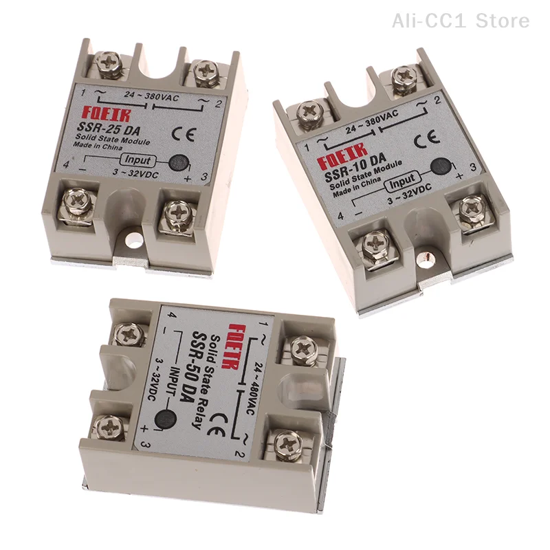 Single-phase Solid-state Relay SSR-25DA 10 25 40 50 DC Control AC 220v25A Small Solid