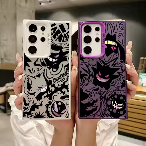 Gengar Pokemons Pocket Monster S25 Cases For Samsung S25 S24 Ultra Carcasa For Galaxy S23 S22 S21 FE S20 Ultra Plus Phone Cover