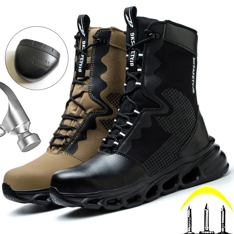 

Quality Security Protection Shoes Men Boots Steel toe shoes Anti-smash Anti puncture Safety Shoes Work Boots Indestructible shoe