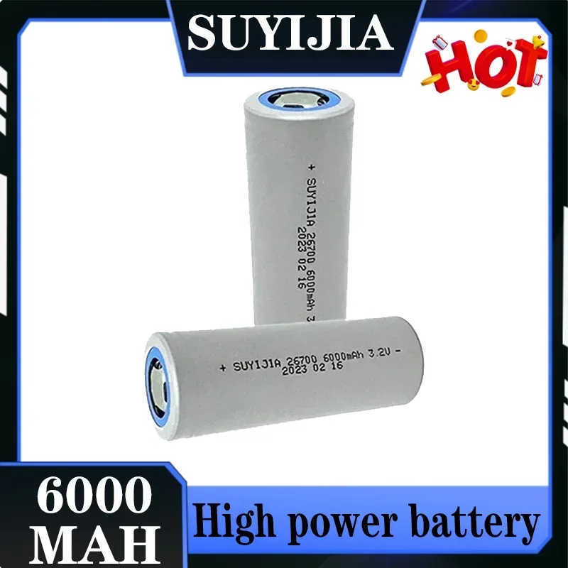 SUYIJIA 26650 batería de litio 3,7 V 4,2 V gran capacidad potencia linterna de luz fuerte batería de litio recargable 5000mAh