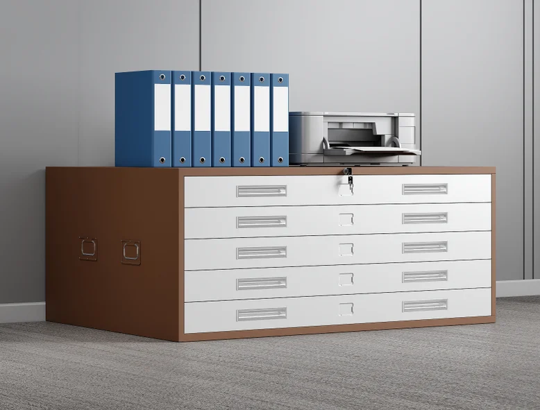 

Flat file cabinet - large capacity freestanding durable modern design for workshop warehouse home office basement