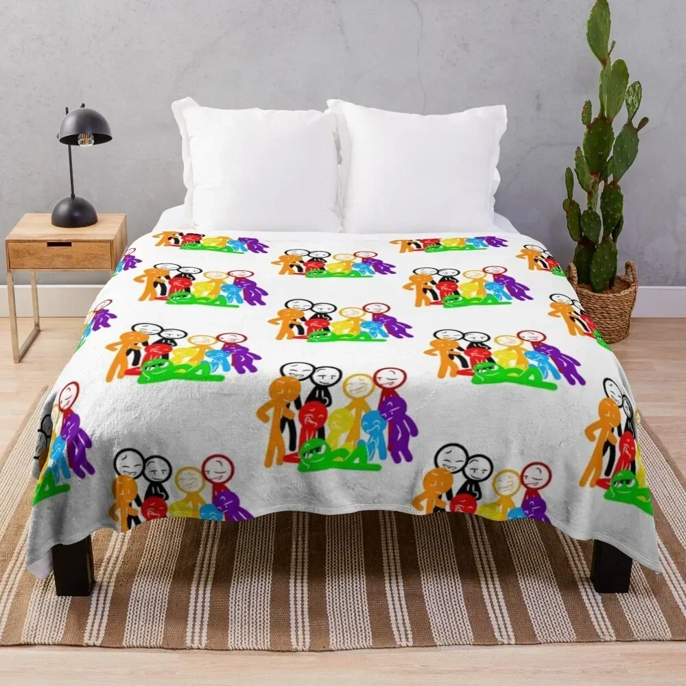 Alan Becker - Alan Becker Stick Figures Throw Blanket Fade Resistant Durable Throw Blanket