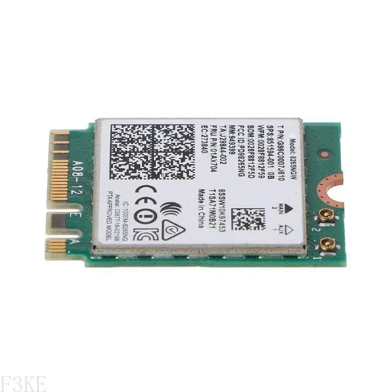 F3KE Dual Band Wireless NGFF WiFi การ์ดสำหรับ 8265 AC 8265 8265NGW สำหรับ M.2 2.4/5