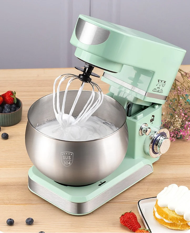 1. Stand Mixing Bowl Set Multi Purpose Dough Kneader Cream Whisk Stirrer Lid For Home Bakery Shop