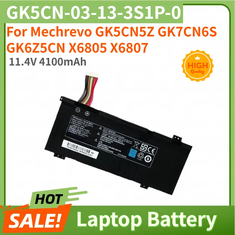 11.4V 4100mAh High Quality GK5CN-03-13-3S1P-0 Laptop Battery For Mechrevo GK5CN5Z GK7CN6S GK6Z5CN X6805 X6807 Brand New