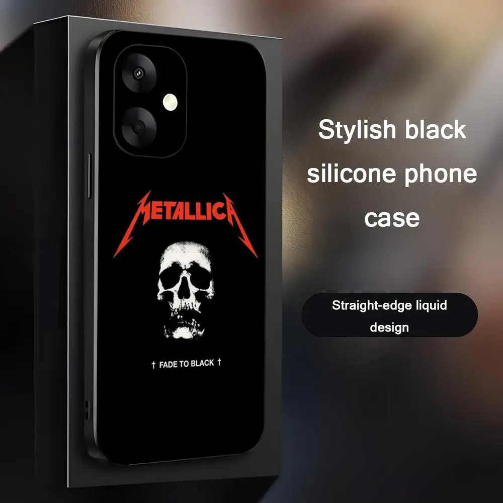 Чехол для телефона Cool Band M-METALLICAS для Xiaomi Redmi 14C 13C 12C Note 15 14 13 12 11 Pro Plus S, мягкий черный чехол для телефона