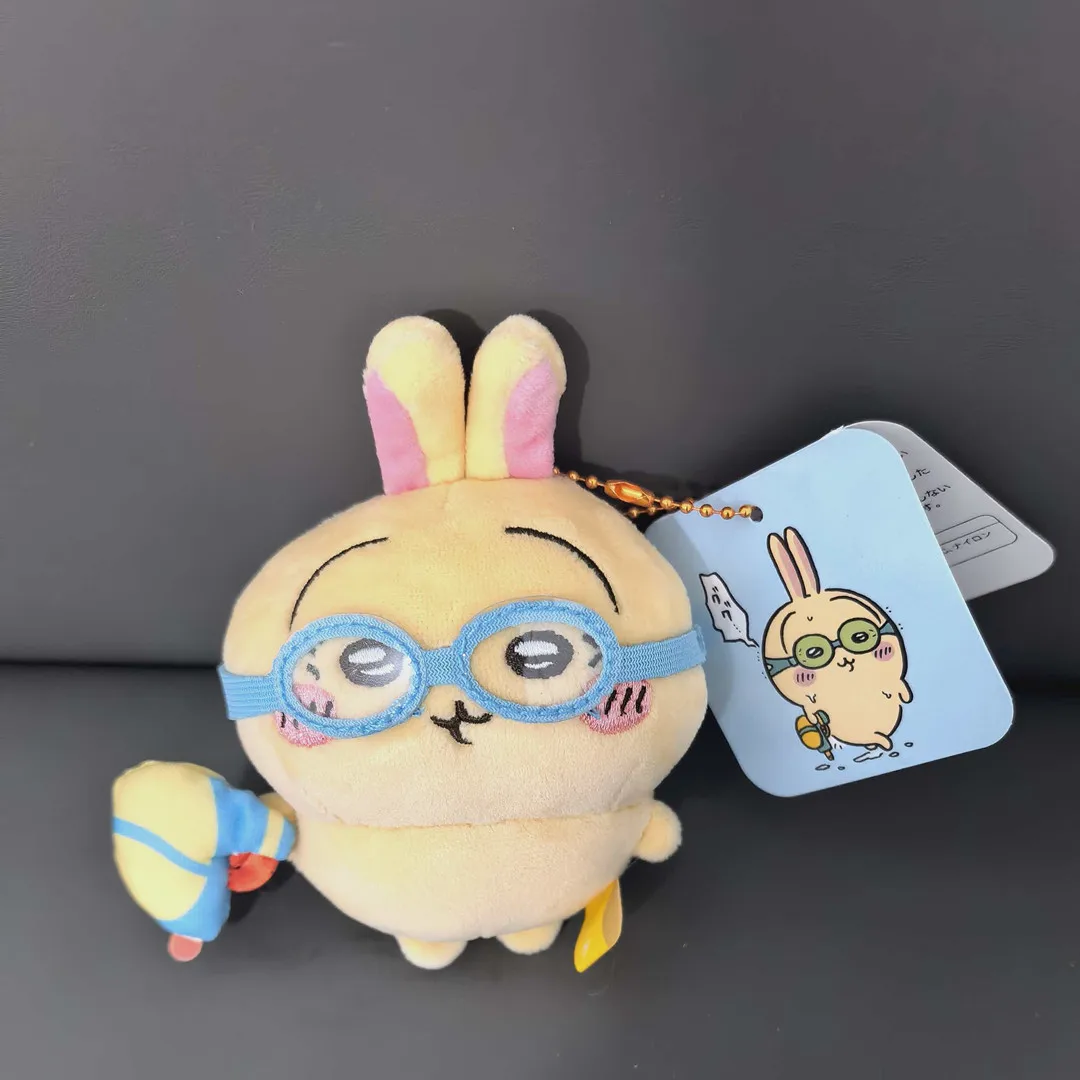 Gapanese Cartoon Chiikawa Swimming Goggles Usagi Cute Plush Toy Pendant Funny Doll Girl Heart Birthday Gift Decoration