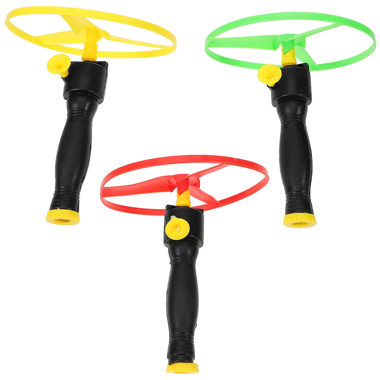 

3 Sets Handheld Flying Disc Toy Launcher Pull String Saucer Outdoor Kids Toys Plastic Great Gift Birthday Play