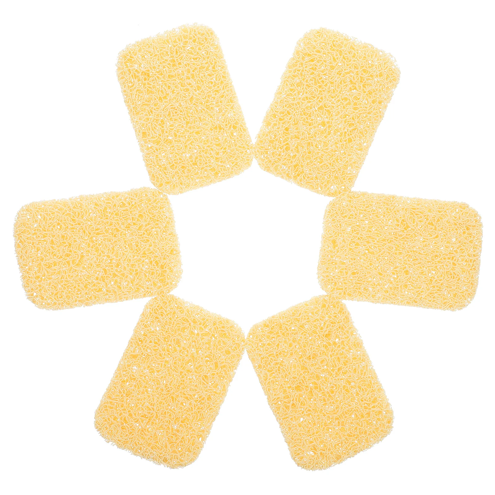 

6 Pcs Soap Case Spinning Pad Tray Non-slip Mat Drain Cushion Beige Draining Pads Dish Travel