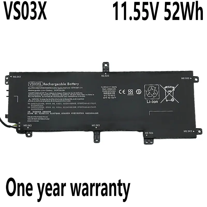 

VS03XL Laptop Battery for HP Envy 15-AS 15-AS014WM 849047-541 HSTNN-UB6Y 849047-541 849313-850 Tablet 11.55V 52WH