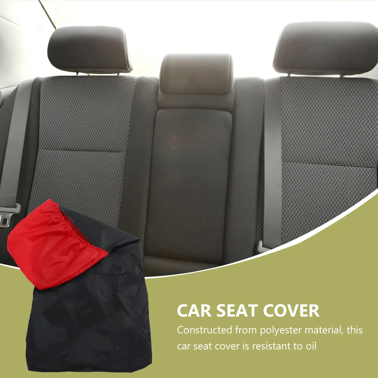 

2pcs Car Seat Cover Polyester Heavy Duty Waterproof Anti-Oil Rear Seat Protector For Auto Interior Covers Suv Truck Van