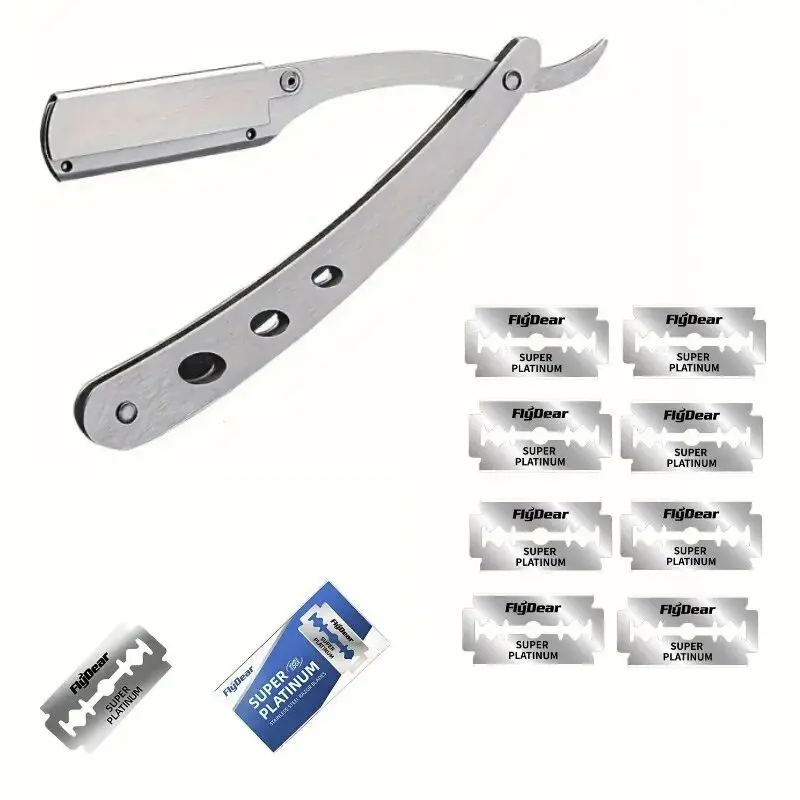 Stainless steel old-fashioned razor manual shaving razor grooming single-sided blade hairdressing shaving face