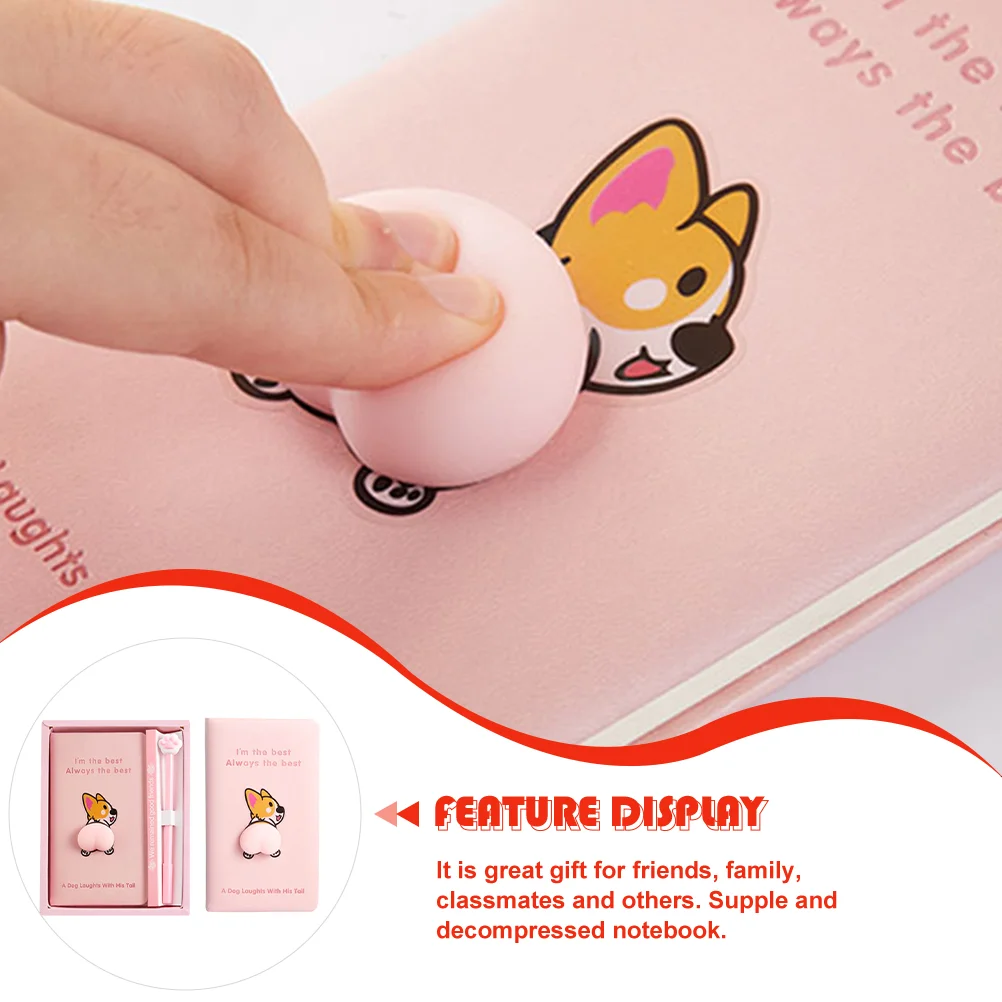 Cartoon Notebook Corgi Notepad Student Journal Writing Thick Paper Handbook Gift for Decorative Imitation Diary