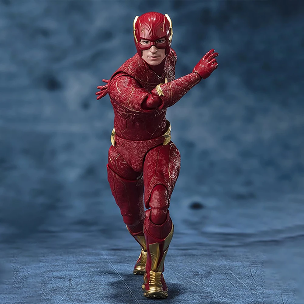 Bandai Genuine DC The Flash S.H.Figuarts Justice League Ezra Miller Anime Action Figure Toy Collection Model Decorative Toy Gift