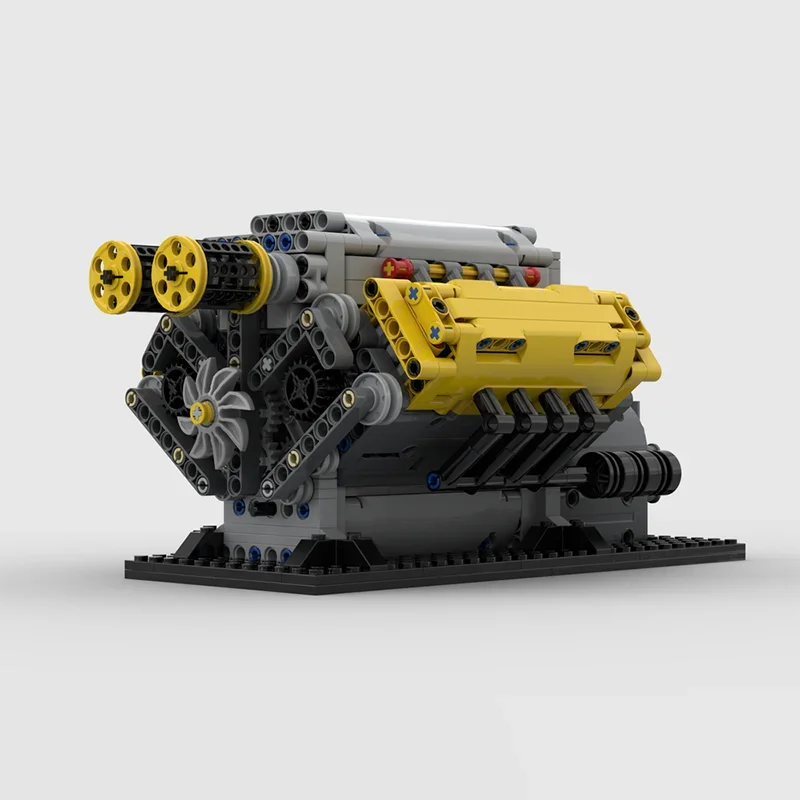 844pcs MOC Crossplane natural Aspiration Technical Model Building toys blocks Christmas gifts Assemble DIY idea Brick Birthday